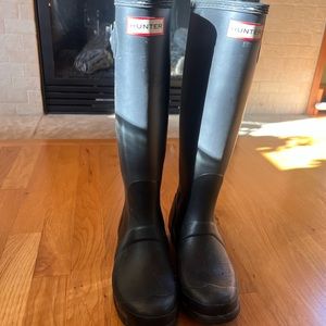 Tall Hunter Rain Boots Black